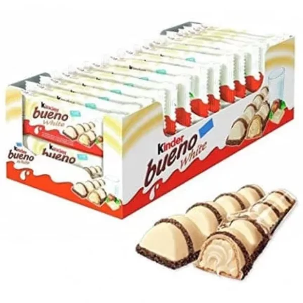 Kinder Bueno white lot de 2 boites soit 60 pièces