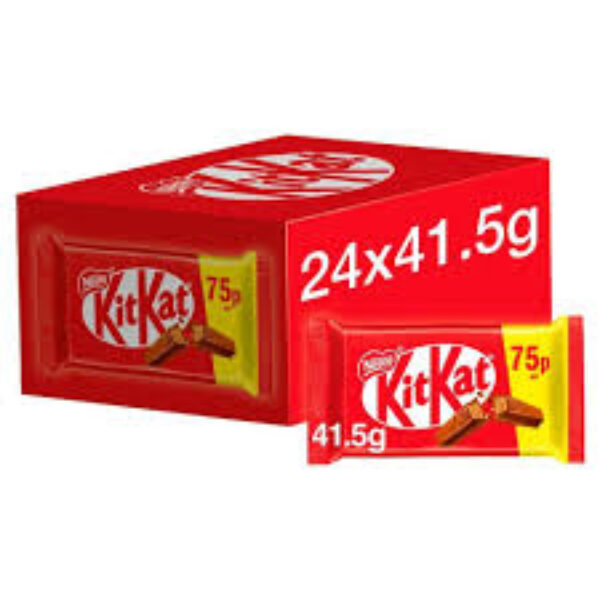 Box of 24 Kit Kat  Milk Chocolate Bar 41.5g