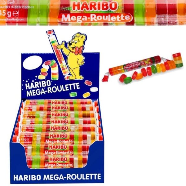 Méga roulette fruits Haribo, 40 pièces